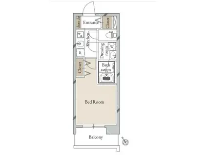 アルファレガロ葵吉野町(1K/5階)の間取り写真