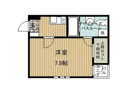 リーベSAKURA(1K/2階)の間取り写真