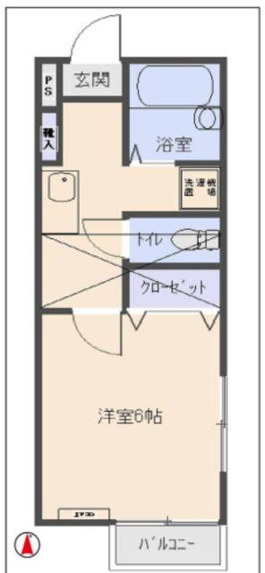 オークビレッジ3(1K/2階)の間取り写真