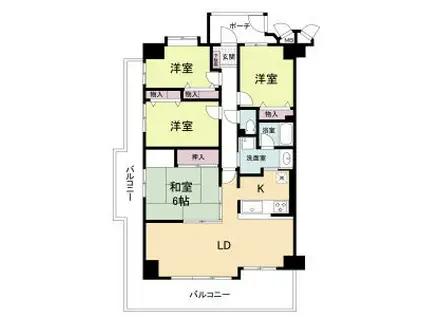 WELFARE AKASHI(4LDK/6階)の間取り写真