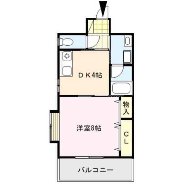 クラインドルフ(1DK/4階)の間取り写真