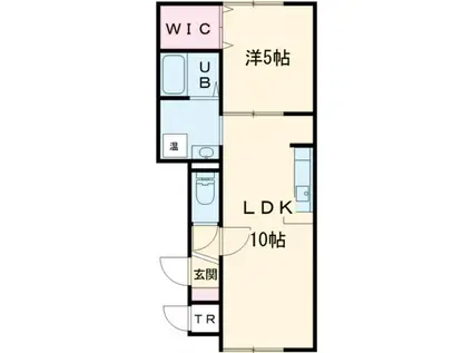 ELLE9条通(1LDK/2階)の間取り写真