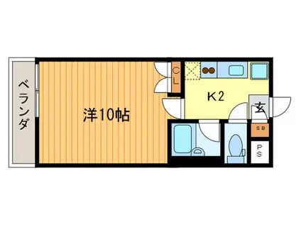 第一宮城ビル(1K/3階)の間取り写真