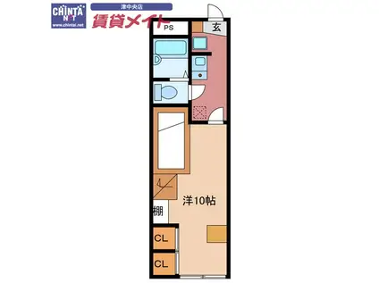 VERSA CASA(1K/2階)の間取り写真