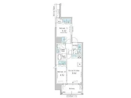 パークアクシス新御徒町イースト パークアクシス新御徒町イースト(2LDK/10階)の間取り写真