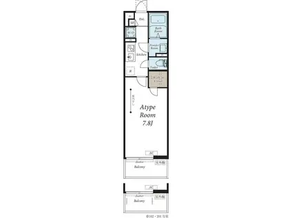 ヴィラ千川(1K/3階)の間取り写真