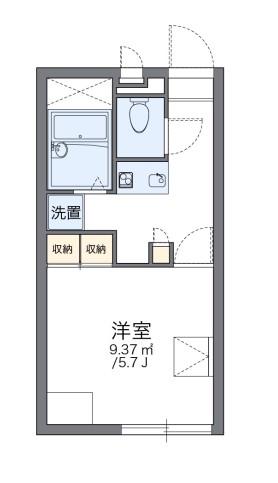 レオパレス43(1K/2階)の間取り写真