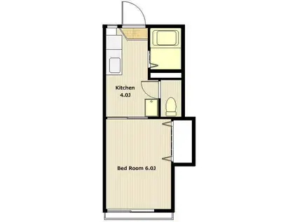 ラフィーネ綱島(1K/2階)の間取り写真