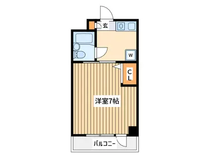 ケージェイメゾン岸根公園(1K/5階)の間取り写真