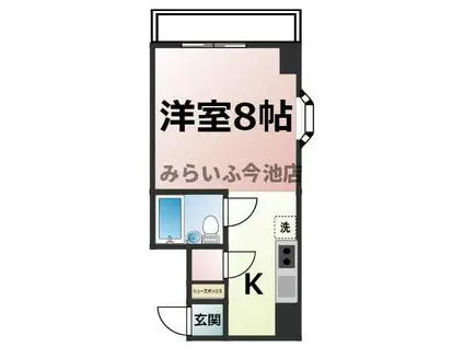 BELL NEIGE(ワンルーム/4階)の間取り写真