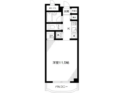 日神パレス生麦(1K/3階)の間取り写真