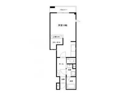 ハイステージ桜B(ワンルーム/1階)の間取り写真