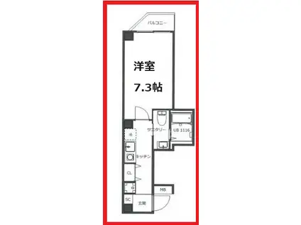 ロッツォ京成立石(1K/10階)の間取り写真