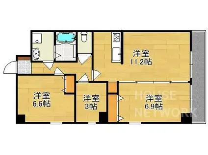 メイプルチハナ(2LDK/2階)の間取り写真