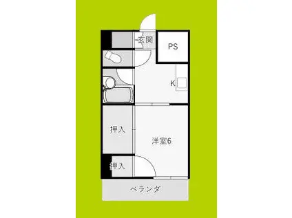 COLLECTION中崎I(1K/7階)の間取り写真