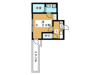 エクセルヒルズ追浜(1K/2階)の間取り写真