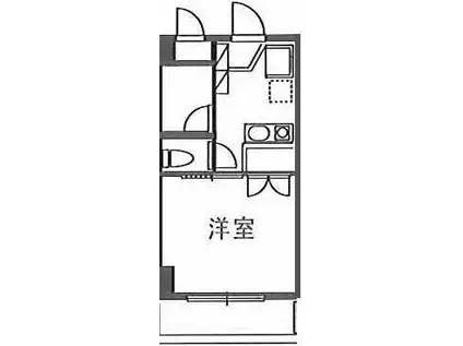 メゾンドプランタン(1K/5階)の間取り写真