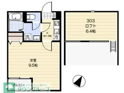 LIMB ART(1K/3階)の間取り写真