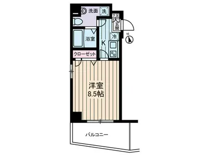 フェニックスII・アムス亀戸(1K/4階)の間取り写真