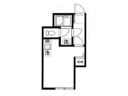 ブリーゼ千早(ワンルーム/1階)の間取り写真