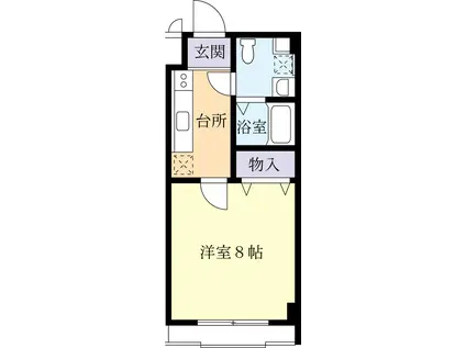 テラコッタ(1K/4階)の間取り写真