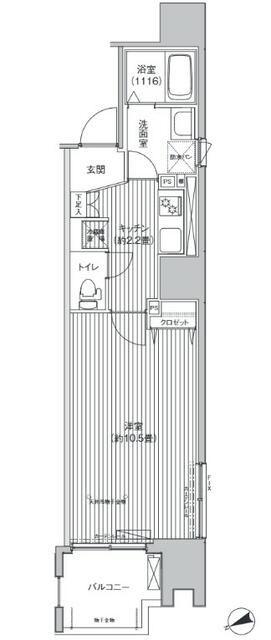 アクシス池袋(1K/12階)の間取り写真