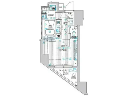 ブライズ東日本橋(1K/4階)の間取り写真