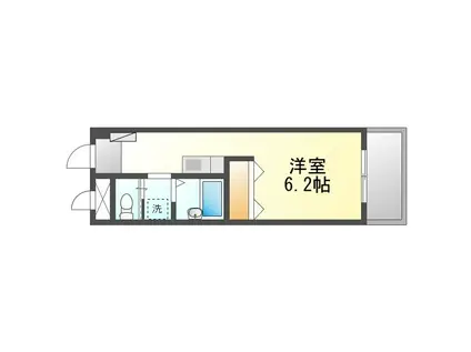 カーサオーラ・ソーレ(ワンルーム/3階)の間取り写真