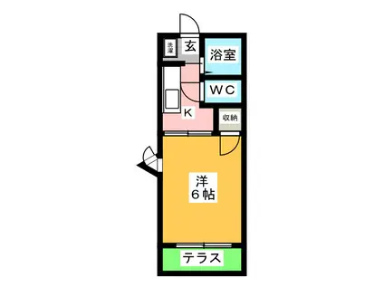 ラフォーレ・イチハラ(1K/1階)の間取り写真
