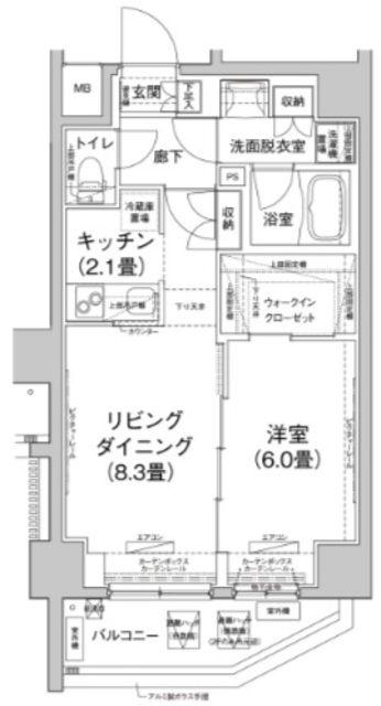 アイル グランデ押上イースト(1LDK/9階)の間取り写真