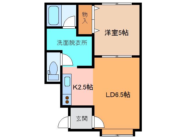 PLAIN7(1LDK/1階)の間取り写真