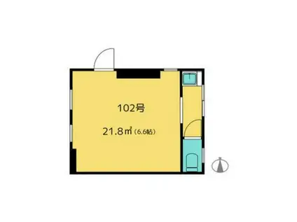 デグザス田園調布(ワンルーム/1階)の間取り写真