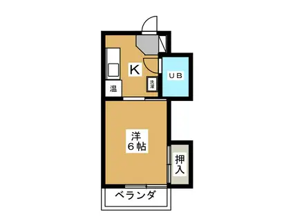 コーポアラモード8(1K/1階)の間取り写真