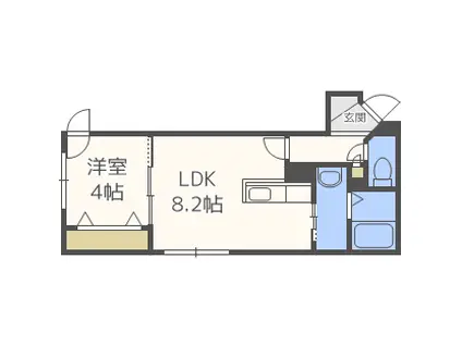 フォレスタ麻生(1LDK/2階)の間取り写真