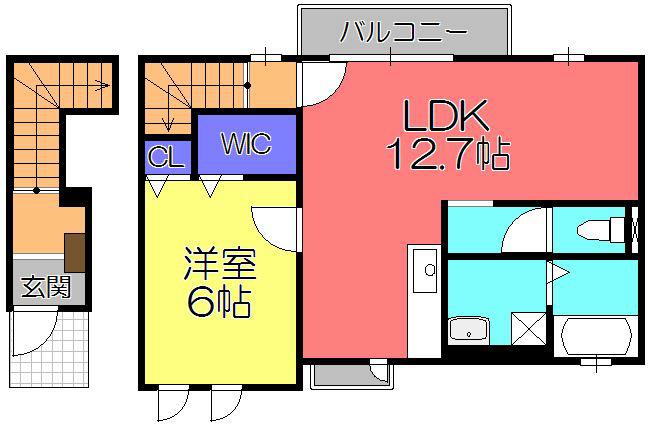 NK17(1LDK/2階)の間取り写真