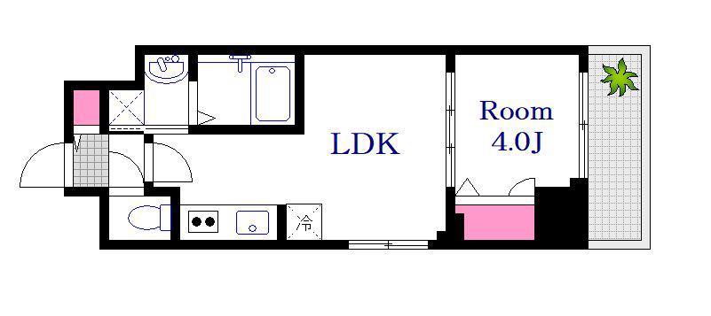 S-RESIDENCE鶴見町ALTANO(1LDK/5階)の間取り写真