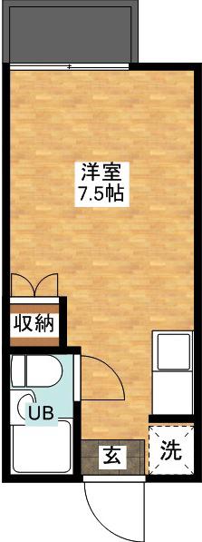 リッツ千歳(ワンルーム/2階)の間取り写真