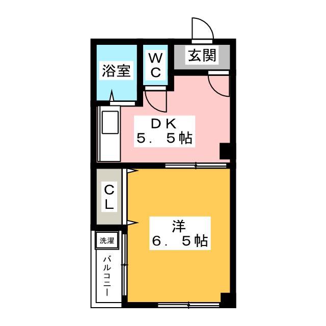 マウンティンやかた II(1K/3階)の間取り写真