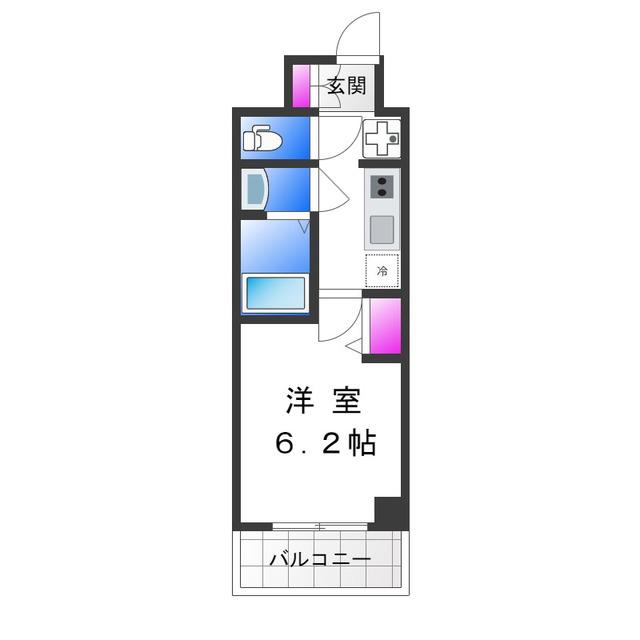 スプランディッド天王寺DUE(1K/9階)の間取り写真
