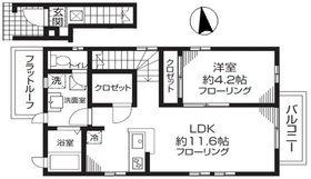 シェソワ経堂A(1LDK/1階)の間取り写真