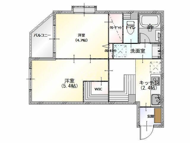 メゾンT&R(2K/2階)の間取り写真