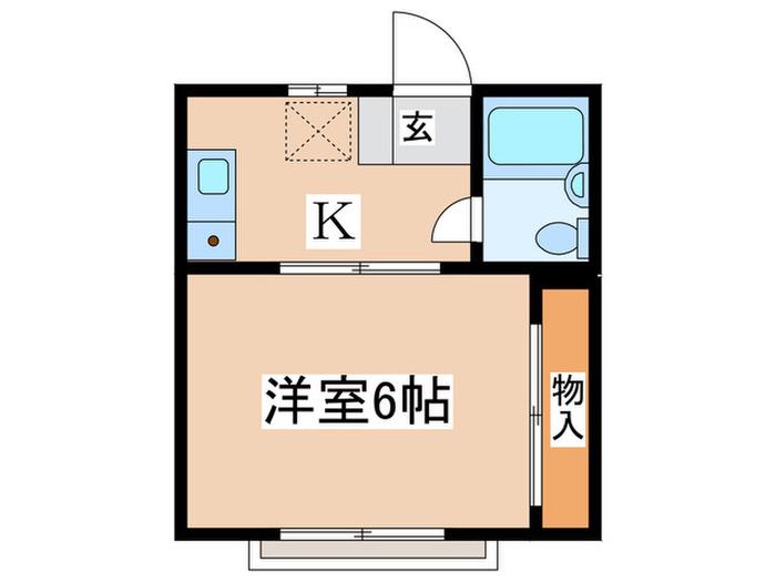 カサビアンカ(1K/2階)の間取り写真