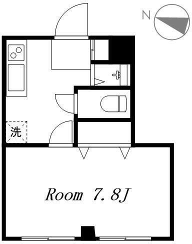 桃園マンション(1K/3階)の間取り写真
