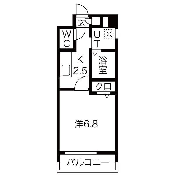 エステート愛和(1K/2階)の間取り写真