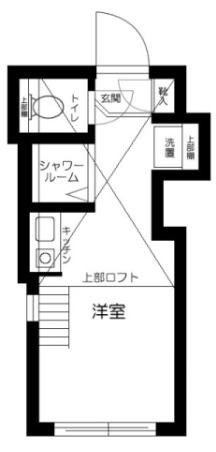 ハーモニーテラス中野(ワンルーム/1階)の間取り写真