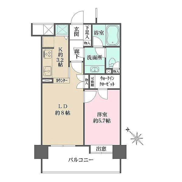 ファミール表参道ベルファース(1LDK/8階)の間取り写真