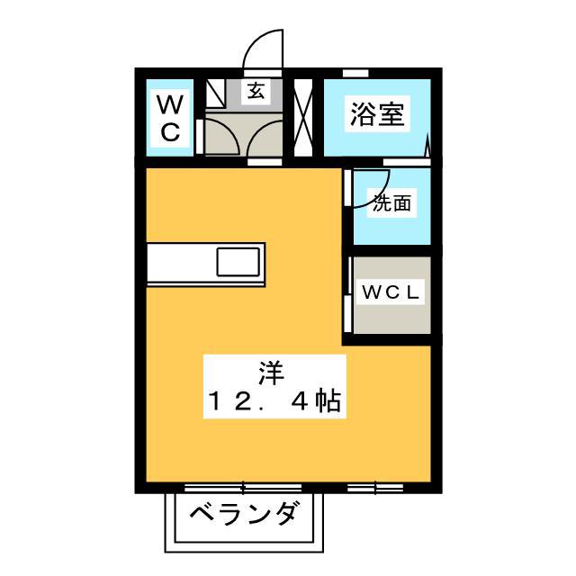 シャーメゾン(ワンルーム/2階)の間取り写真