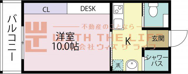 HAJIME(ワンルーム/3階)の間取り写真