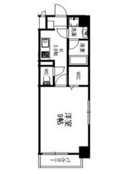 CREGRAD(1K/6階)の間取り写真