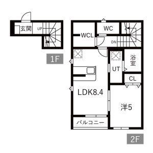 GRAN CLASS V(1LDK/2階)の間取り写真